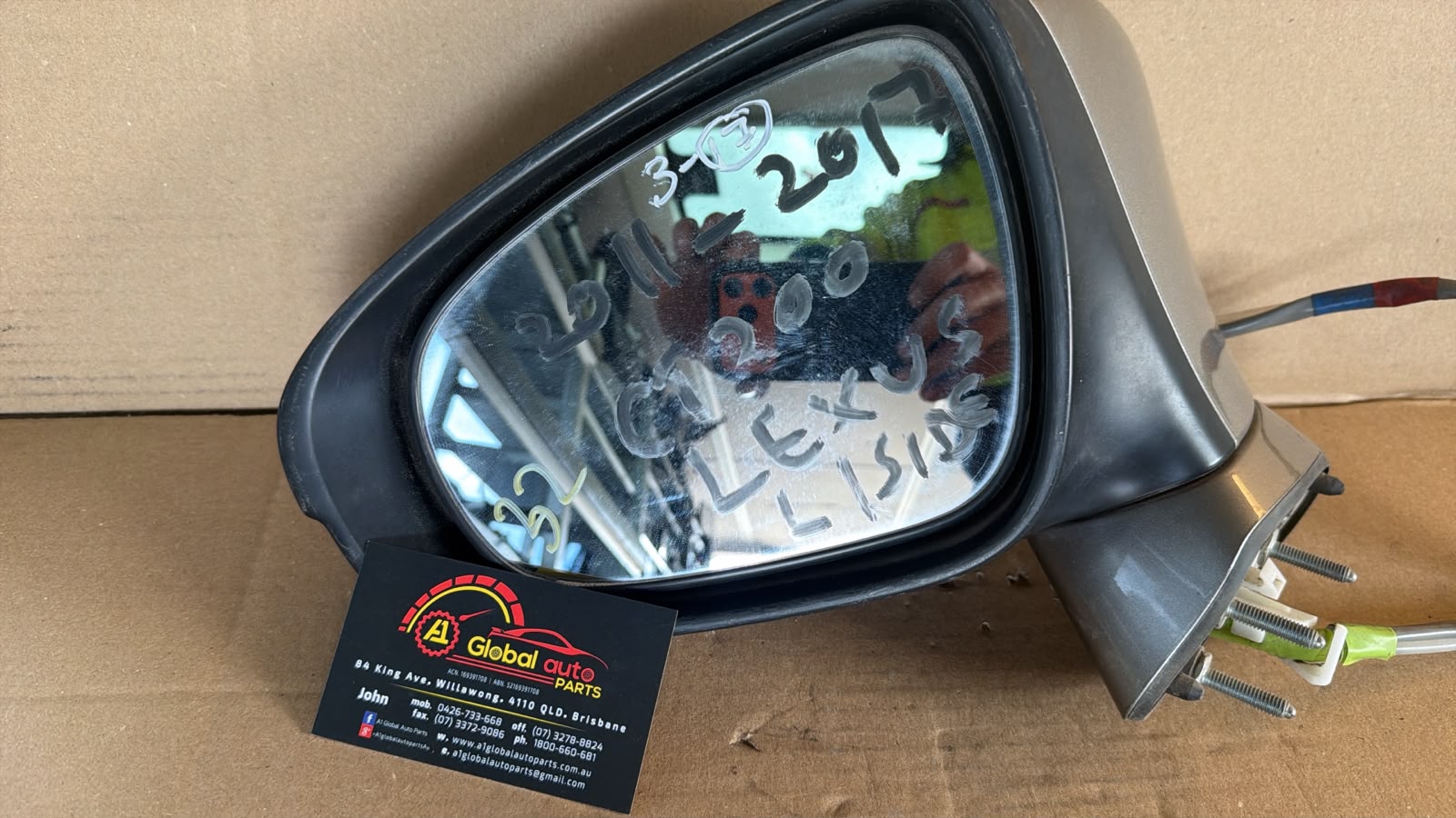 2017 Lexus CT200 L/H Mirror