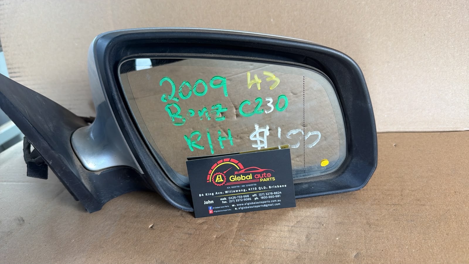2009 Mercedes Benz C230 R/H Mirror